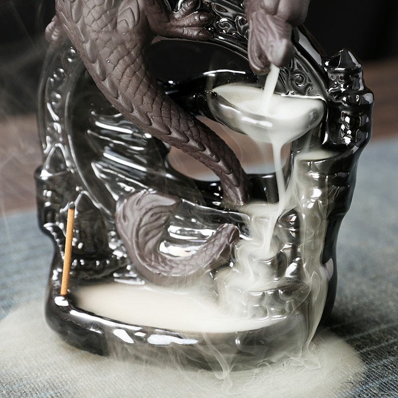 DragonFlume Rückfluss-Räucherofen | Mystischer Drachen-Räucherbrenner | Entspannung & Dekoration für Zuhause