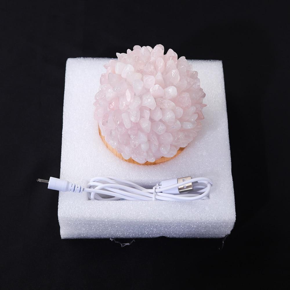 LumaVine Aventurin Kristalllampe | Natürliche Stimmungsbeleuchtung | Dekolampe für Zuhause & Büro