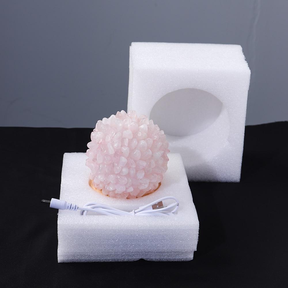 LumaVine Aventurin Kristalllampe | Natürliche Stimmungsbeleuchtung | Dekolampe für Zuhause & Büro