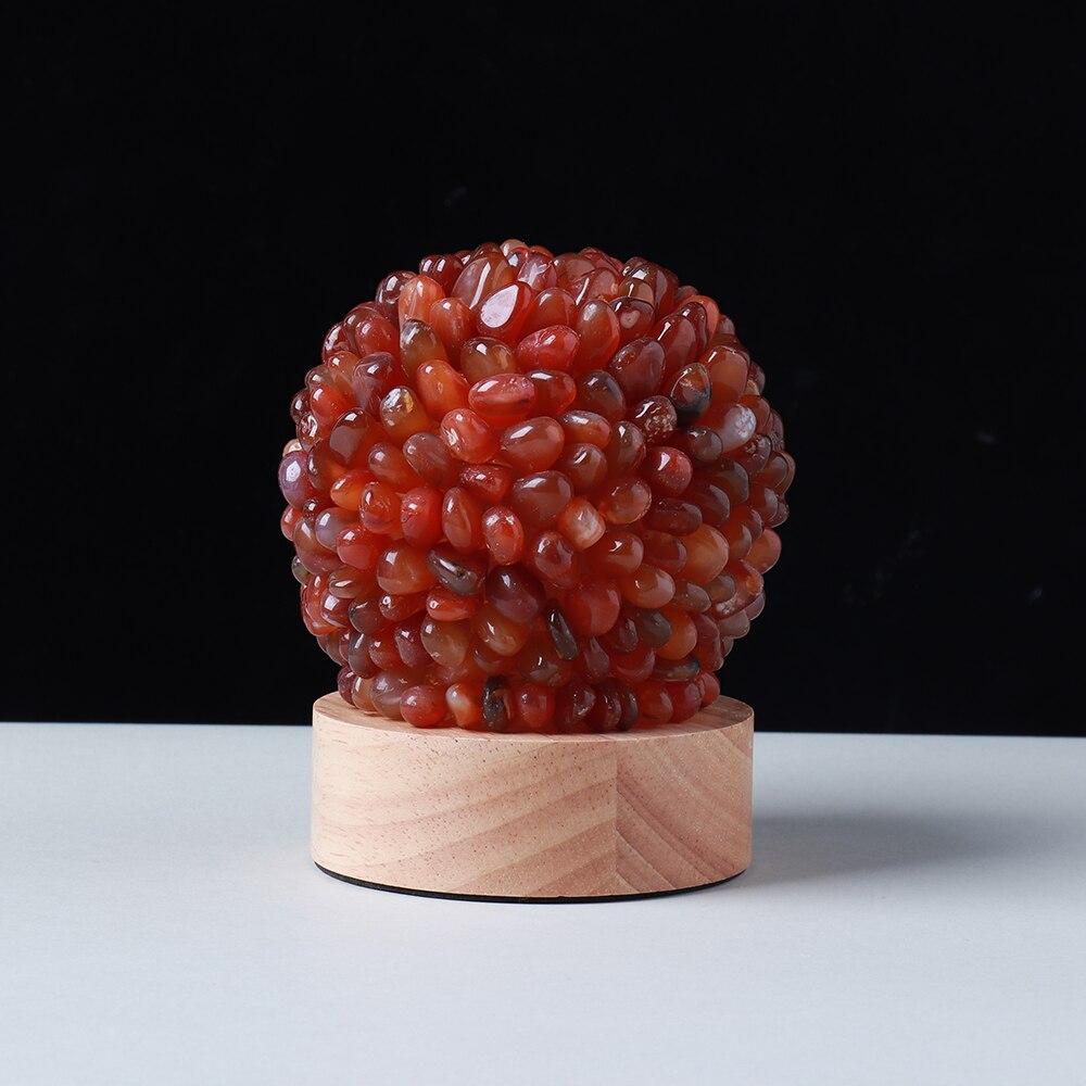 LumaVine Aventurin Kristalllampe | Natürliche Stimmungsbeleuchtung | Dekolampe für Zuhause & Büro