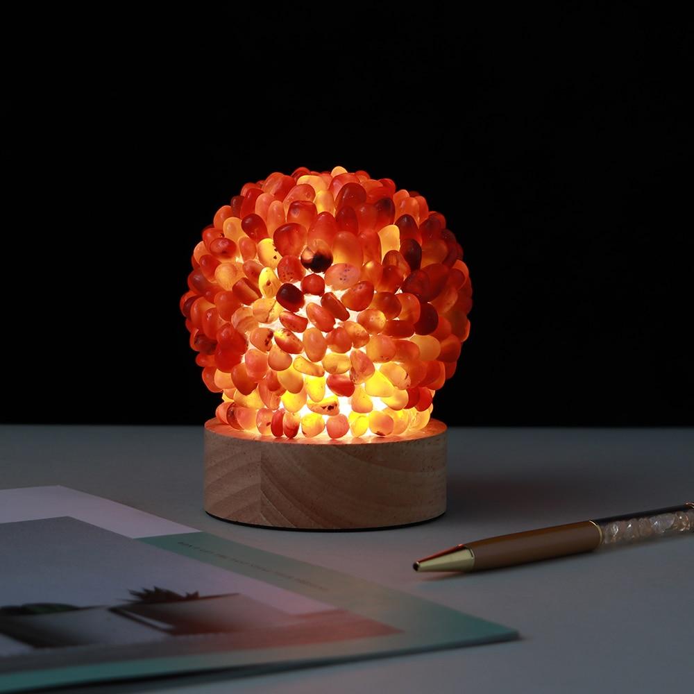 LumaVine Aventurin Kristalllampe | Natürliche Stimmungsbeleuchtung | Dekolampe für Zuhause & Büro