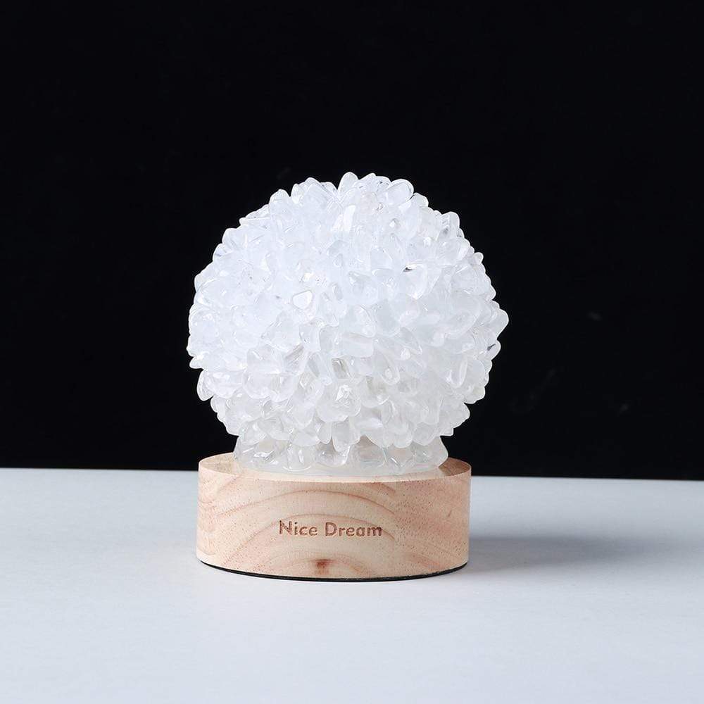 LumaVine Aventurin Kristalllampe | Natürliche Stimmungsbeleuchtung | Dekolampe für Zuhause & Büro