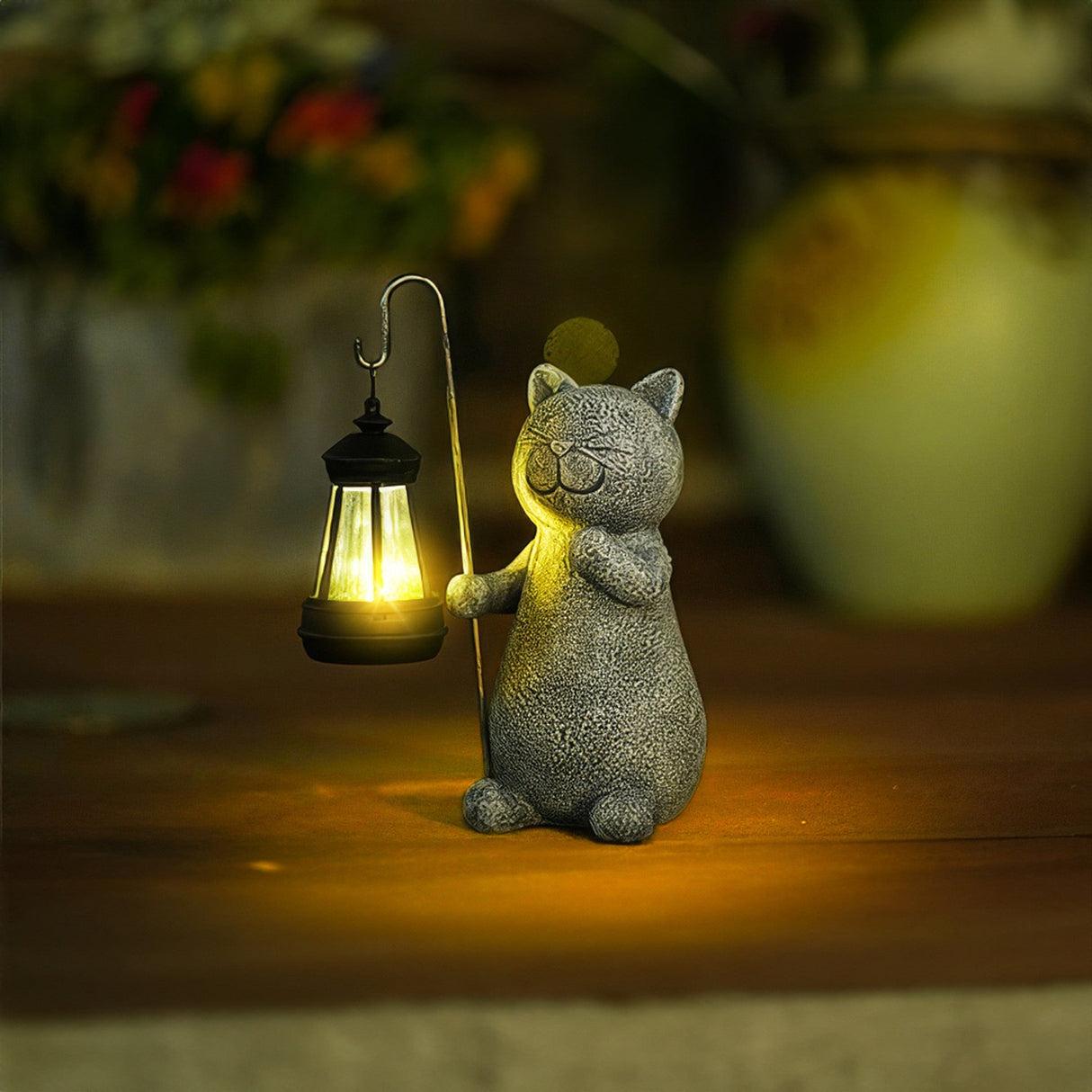 GoldLuxe Leuchtende Katzenfigur | LED-Deko-Licht | Elegante Katzenlampe für Zuhause