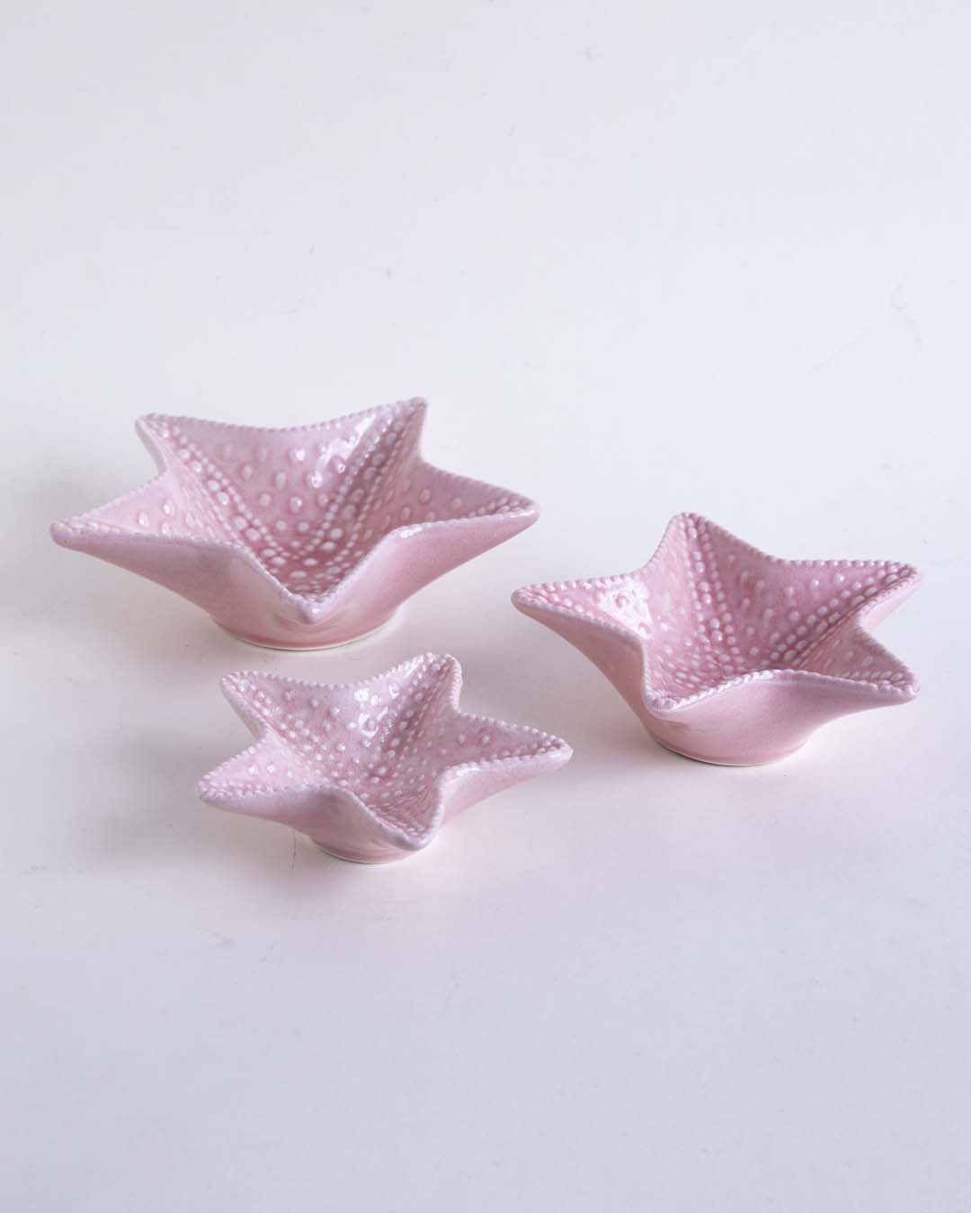CoralBliss Seestern Nuss-Schalen | Set aus 3 | Rosa Design | Dekorativ & Vielseitig