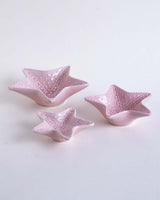 CoralBliss Seestern Nuss-Schalen | Set aus 3 | Rosa Design | Dekorativ & Vielseitig