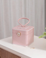 Rosivette Reise Schmuckschatulle | Kompakte Schmuckaufbewahrung | Elegantes Design | Rosa