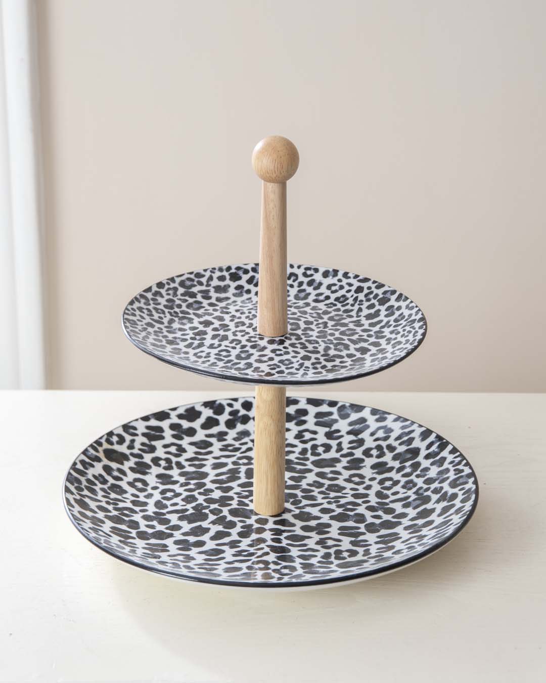 Dolcea 2-stöckiger Kuchenständer | Hochwertige Keramik | Elegantes Design | Perfekt für Gebäck und Fingerfood