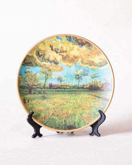 Stormiona 'Blume unter stürmischem Himmel' Dekoteller | Vincent van Gogh Ölgemälde | Hochwertiges Porzellan | 10 Zoll Wanddeko