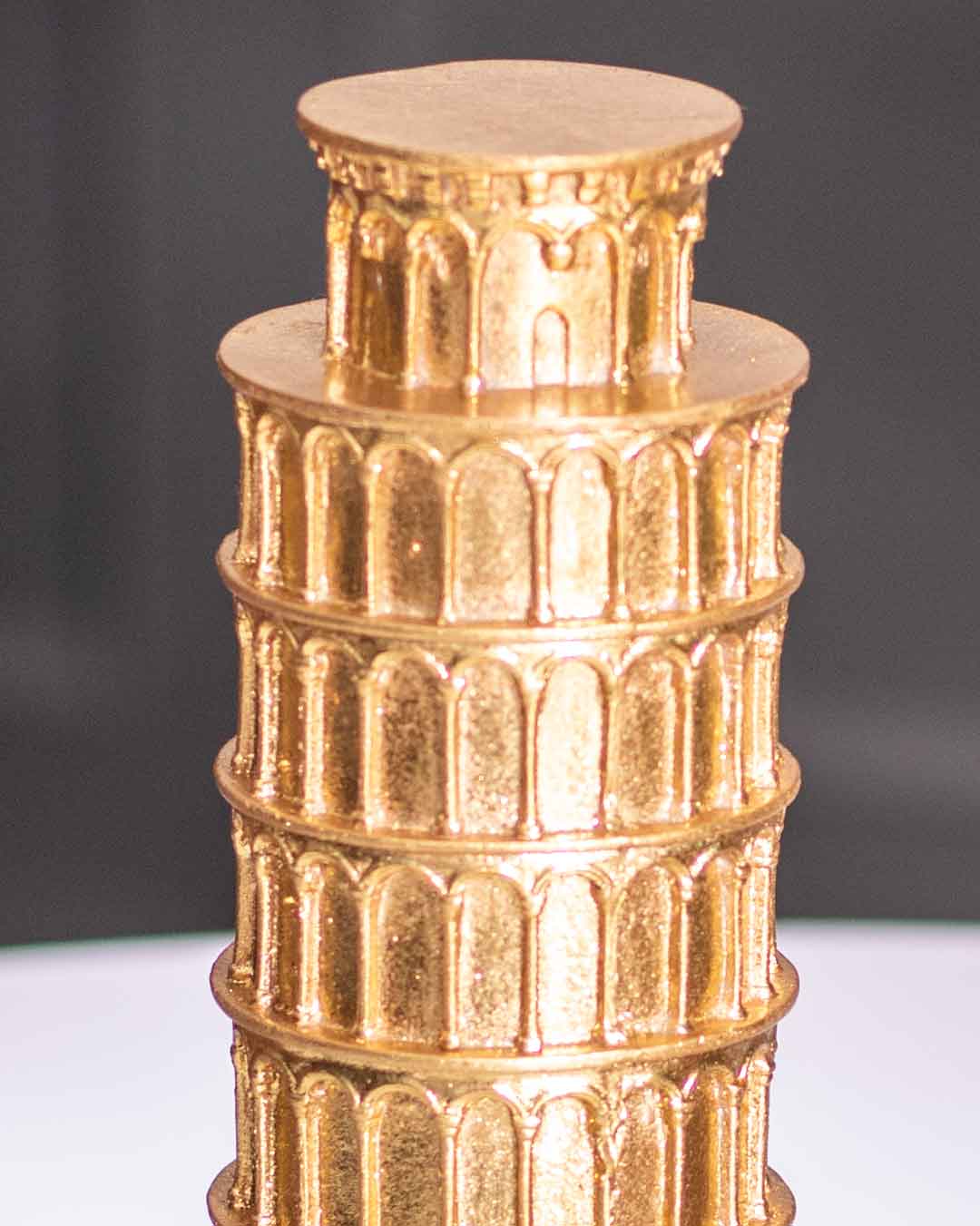 PisaCharm Vintage Skulptur des Schiefen Turms von Pisa | Dekorative Statue | Perfekt für Wohnzimmer & Büro