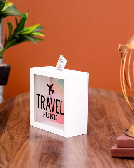 Fundivia Reise Sparbox | Dekorative Geldbank | Sparen für den nächsten Urlaub | Hochwertiges Design