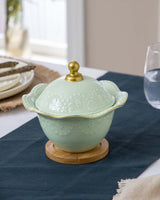 Zelovara Wellenrand Süßigkeiten-Glas | Buffet-Design | Hochwertiges Glas | Ideal für Süßigkeiten, Snacks und Dekoration