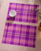 PlaidCraft Karierte Gewebte Tischsets | Hochwertige Materialien | Set aus 6 | Stilvolle Tischdekoration