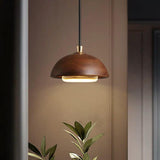 LumoDome Nordic Design Holz-Glas Pendelleuchte | Minimalistisch | LED Beleuchtung | Dekorative Hängeleuchte