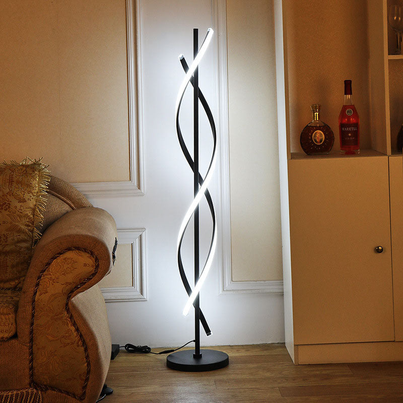 LumiSpire LED Stehlampe | Minimalistisches Spiraldesign | 1-flammige Standlampe | Dimmbares Licht