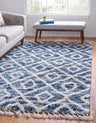 DiamondLuxe Shag - Teppich mit Diamantmuster | Shaggy Hochflorteppich | Weich & Modern | Perfekt für Wohnzimmer