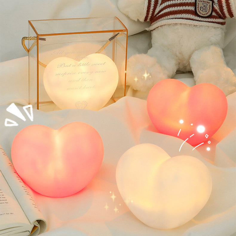 LuvSphere Silikon LED Nachtlicht | Herzförmiges Design | Tischlampe | Warmes Stimmungslicht | Dekorativ