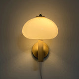 LumiMushroom Nordic Vintage Wandleuchte | Milchglas-Kuppel | Pilz-Design | 1-flammig | Dekorative Beleuchtung