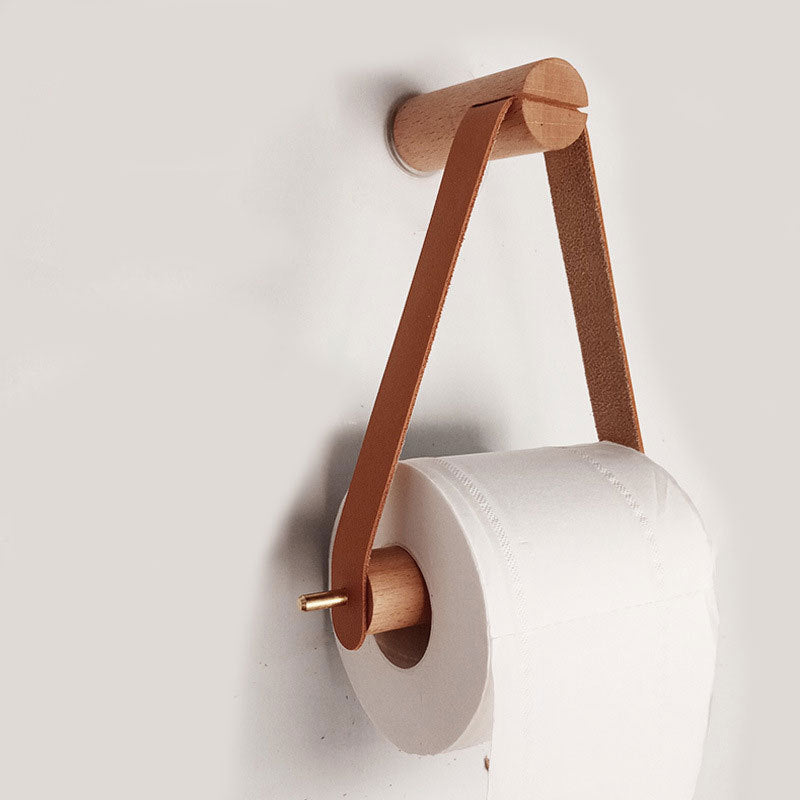 OakStrap Hochwertiger Toilettenpapierhalter | Eiche & Kunstleder | Minimalistisches Badezimmer-Design