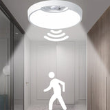SenseLux Runde LED Deckenleuchte | Bewegungssensor | Weißes Licht | Batteriebetrieben & Wiederaufladbar
