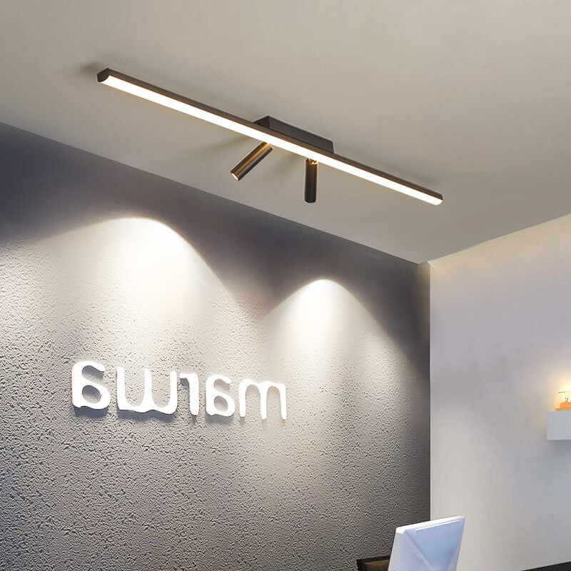 LumiTrack Nordic LED Deckenleuchte | Minimalistisches Design | Spotlights auf Acrylbasis | Modern & Energieeffizient