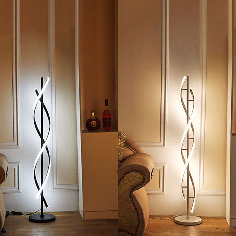 LumiSpire LED Stehlampe | Minimalistisches Spiraldesign | 1-flammige Standlampe | Dimmbares Licht