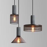 UrbanTaper Industrial Design Zement Pendelleuchte | Zylindrische Form | Moderner Look | Perfekt für Wohnzimmer