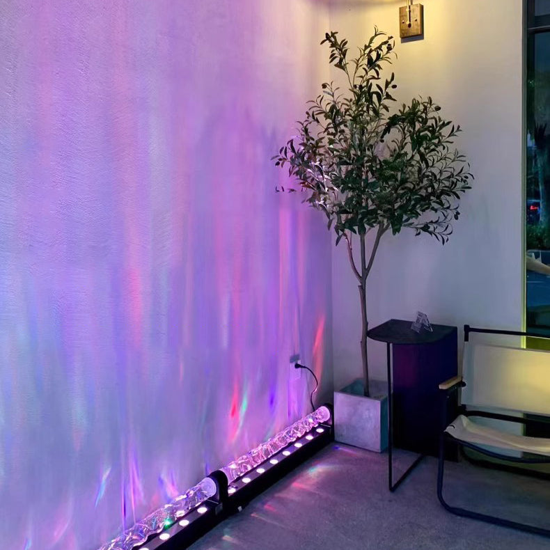 LumaRipple Art Deco LED Stehlampe | Aluminium & Acryl | Wasserdesign | Stimmungslicht für Wohnzimmer