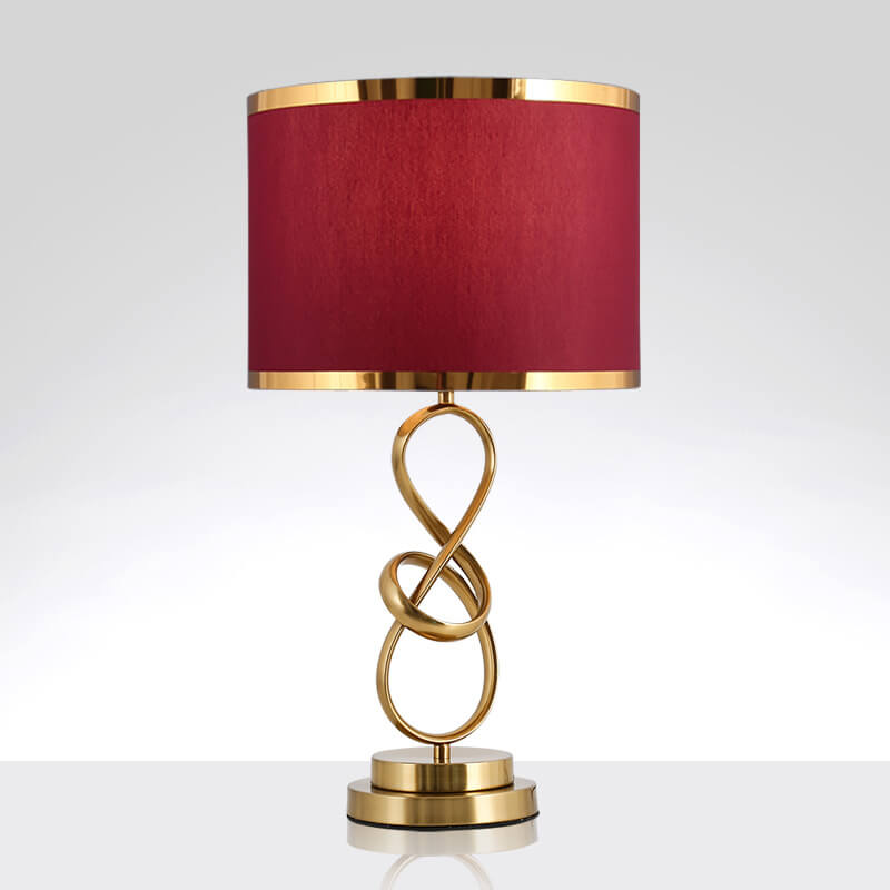 LuxeKnot Tischlampe | Modern Light Luxury | Stoffknotenring Design | 1-flammig