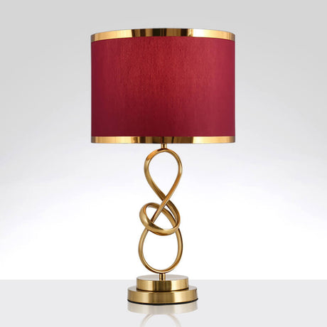 LuxeKnot Tischlampe | Modern Light Luxury | Stoffknotenring Design | 1-flammig