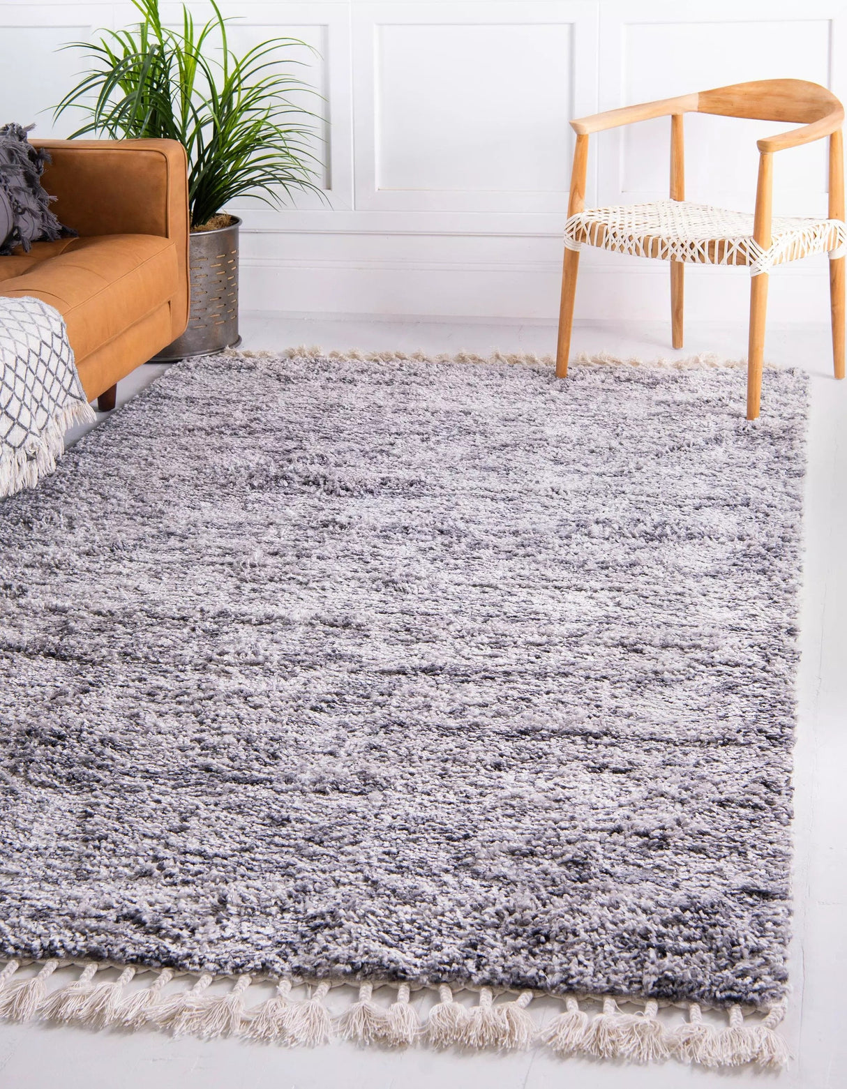 Marlea Hochflor Teppich mit Meliertem Design | Weich & Gemütlich | Perfekt für Wohnzimmer & Schlafzimmer