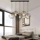 Ironis Vintage Kronleuchter | Geometrisches Design | 3/5-flammige Inselbeleuchtung | Industrieller Stil