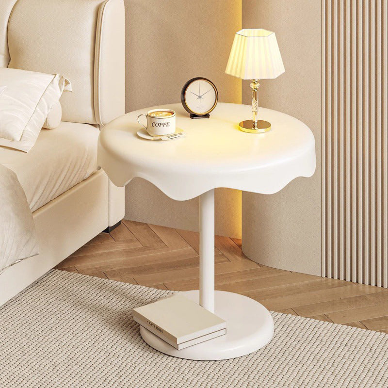 PolarNest Runder Beistelltisch | Eiscreme-Design | PP-Kunststoff & Stahl | Kreativ & Modern für Wohnzimmer