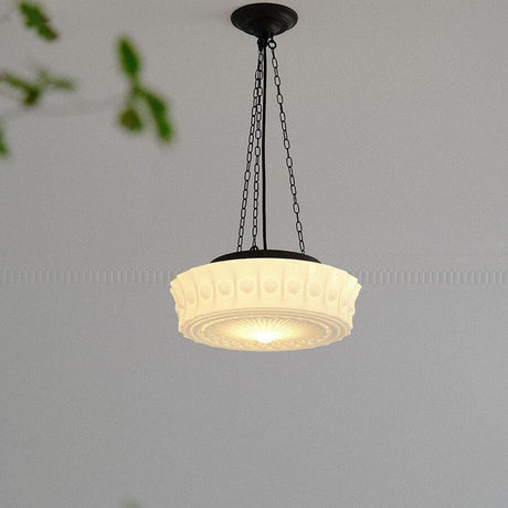 LumeStripes Vintage LED-Deckenleuchte | Jade-Glas | Französisches Design | Semi-Flush oder Hängelampe