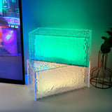 FrostGlow RGB LED Tischlampe | Acryl Eiswürfel Design | Dekoratives Stimmungslicht | Wiederaufladbar