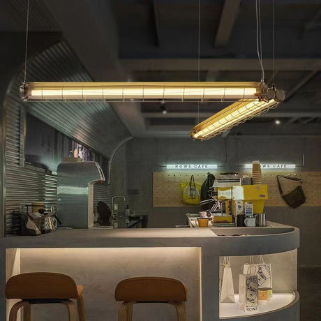 Lynteris Insel-Leuchte | Modernes Industrie-Design | Acryl & Metall | 1/2-flammig | Esszimmer-Beleuchtung