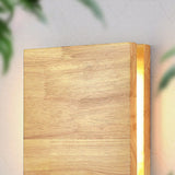 WabiLight Japanische Wabi-Sabi Holz-LED Wandlampe | Rechteckig oder Quadratisch | Warmes Ambiente