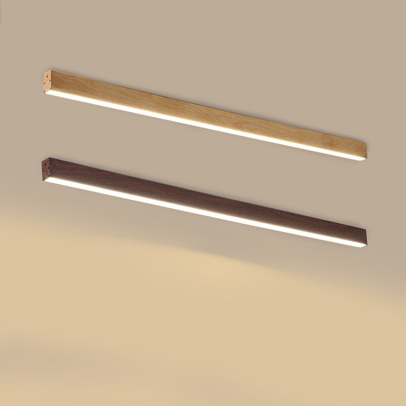 LumiGrain Minimalist LED Deckenleuchte mit Holzoptik | Aluminiumstreifen | Warmes, neutrales & weißes Licht | Moderner Stil