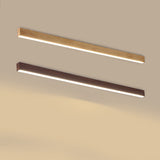LumiGrain Minimalist LED Deckenleuchte mit Holzoptik | Aluminiumstreifen | Warmes, neutrales & weißes Licht | Moderner Stil