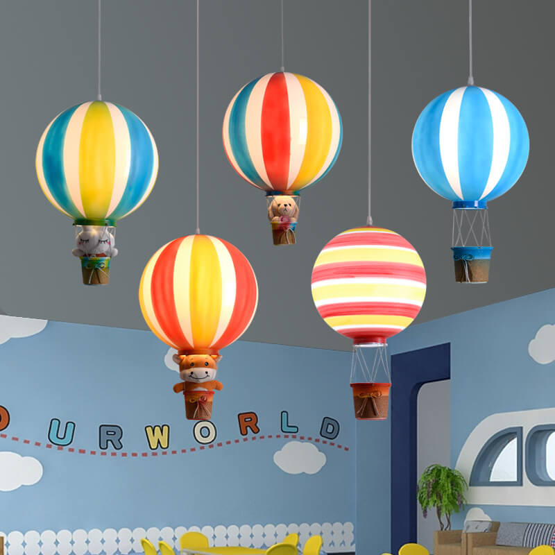 SkyaGlow Heißluftballon Hängeleuchte | Kreatives Skandinavisches Design | LED Pendelleuchte | Deko für Zuhause