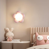 PetalCrest Wandlampe | Nordic Kreativ Design | Blütenform | Keramik & Holz | 1-Flammig