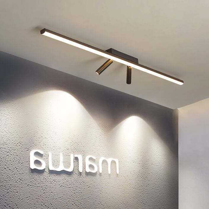 Linevo Minimalistische LED Deckenleuchte | Langstreifen-Design | Spotlight Beleuchtung | Energieeffizient & Modern