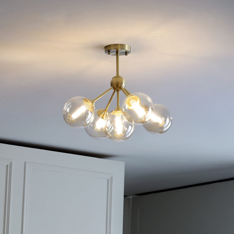 OrbGlide Kupfer-Deckenleuchte | Minimalistisches Design | 3- oder 5-Licht Optionen | Wohnzimmer Deko