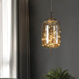 LumoSphere Nordic Pendelleuchte | Zylinder Oval Design | Glas-Lampe | Dimmbares LED Licht | Schlafzimmer & Wohnräume