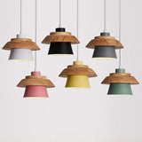 LunaDisc Moderne Pendelleuchte | Minimalistisches Design | Holz & Metall | Wohnraumbeleuchtung