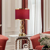 LuxeKnot Tischlampe | Modern Light Luxury | Stoffknotenring Design | 1-flammig