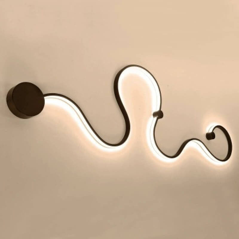 Serpenta Moderne LED Wandlampe | Aluminium | Geschwungenes Design | Dimmbar | Stilvolle Beleuchtung