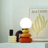 Pebluxe Minimalistische LED Tischlampe | Keramik & Glas | USB-Anschluss | Elegante Beleuchtung für Zuhause & Büro