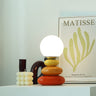 Pebluxe Minimalistische LED Tischlampe | Keramik & Glas | USB-Anschluss | Elegante Beleuchtung für Zuhause & Büro
