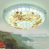 Shellique Tiffany Mosaik-Deckenleuchte | Kreatives Design | Einzigartige Muscheloptik | Stimmungsvolle Beleuchtung | 1-flammig