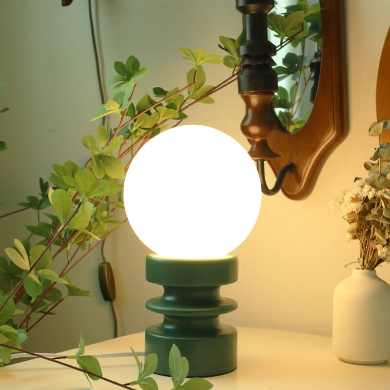 Glazaire Vintage Glas Tischlampe | Massives Design | Stimmungsvolle Beleuchtung | Deko für Zuhause